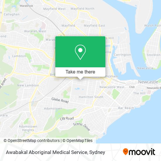 Awabakal Aboriginal Medical Service map