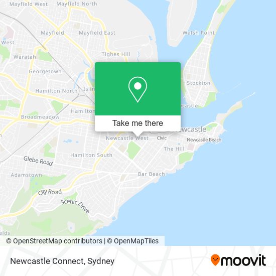 Newcastle Connect map