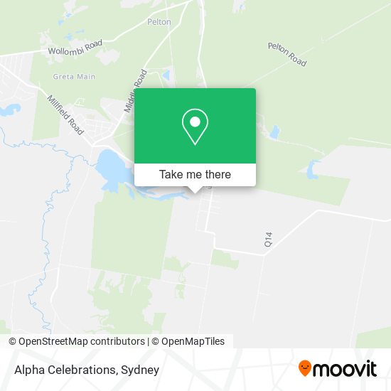 Alpha Celebrations map
