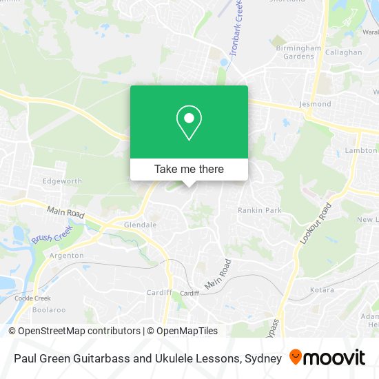 Paul Green Guitarbass and Ukulele Lessons map