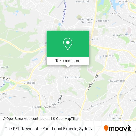 The RF.It Newcastle Your Local Experts map