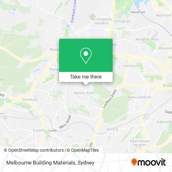 Mapa Melbourne Building Materials