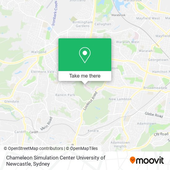 Mapa Chameleon Simulation Center University of Newcastle
