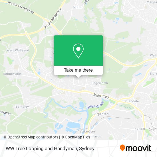 Mapa WW Tree Lopping and Handyman