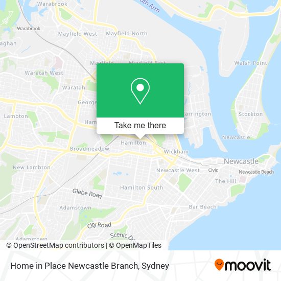 Home in Place Newcastle Branch map