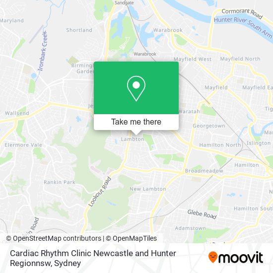 Cardiac Rhythm Clinic Newcastle and Hunter Regionnsw map