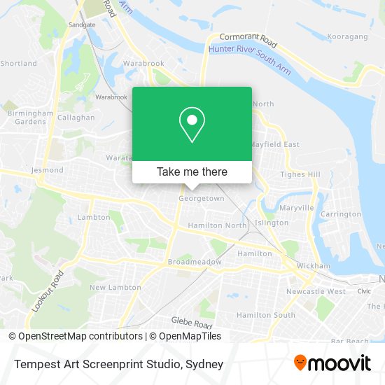 Tempest Art Screenprint Studio map