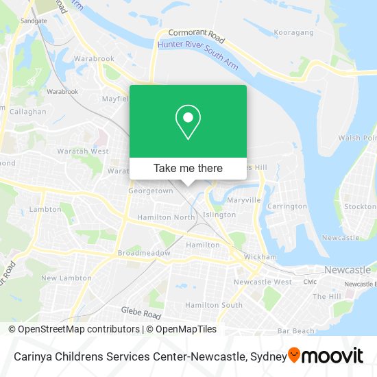 Carinya Childrens Services Center-Newcastle map