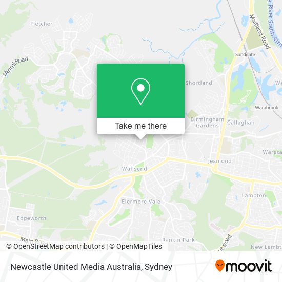 Mapa Newcastle United Media Australia