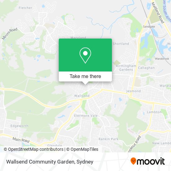 Wallsend Community Garden map