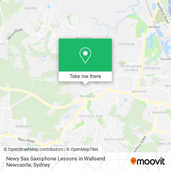 Mapa Newy Sax Saxophone Lessons in Wallsend Newcastle