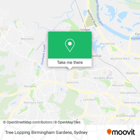 Tree Lopping Birmingham Gardens map