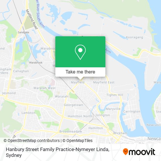 Mapa Hanbury Street Family Practice-Nymeyer Linda