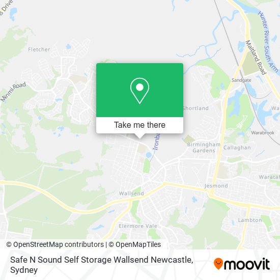 Mapa Safe N Sound Self Storage Wallsend Newcastle