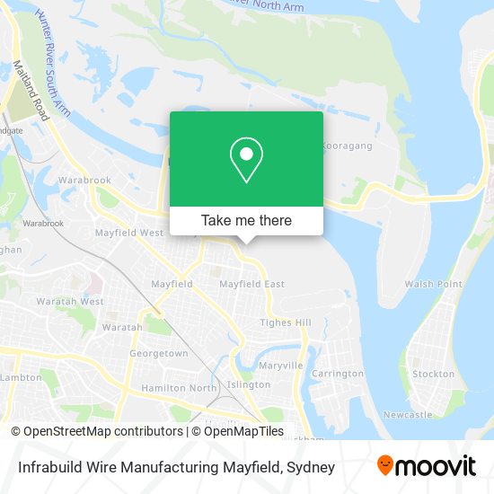 Infrabuild Wire Manufacturing Mayfield map