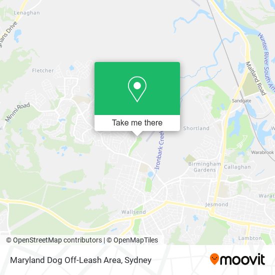 Maryland Dog Off-Leash Area map