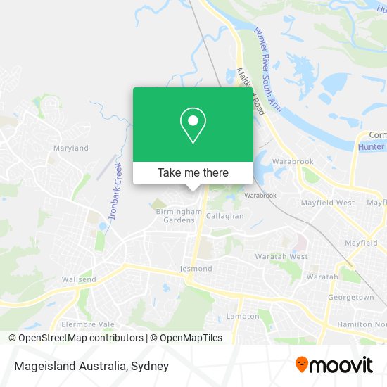 Mapa Mageisland Australia
