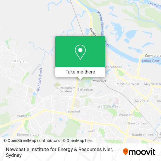 Mapa Newcastle Institute for Energy & Resources Nier