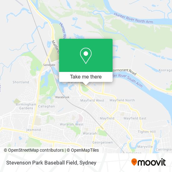 Stevenson Park Baseball Field map