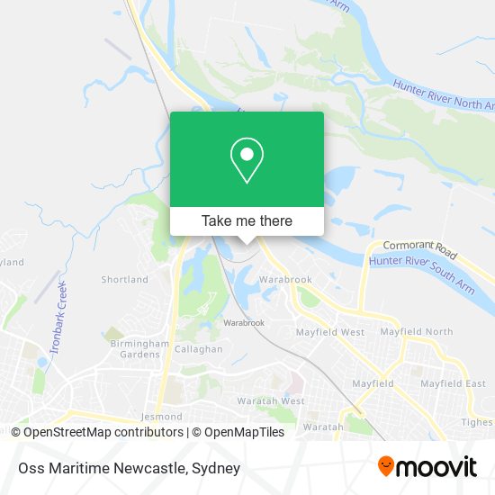 Oss Maritime Newcastle map
