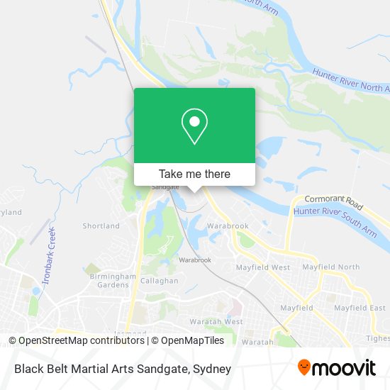 Black Belt Martial Arts Sandgate map