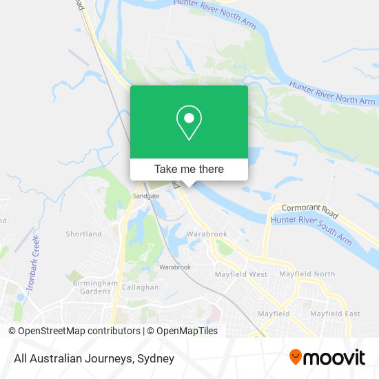 All Australian Journeys map