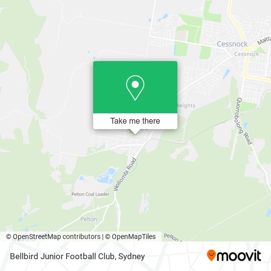 Mapa Bellbird Junior Football Club