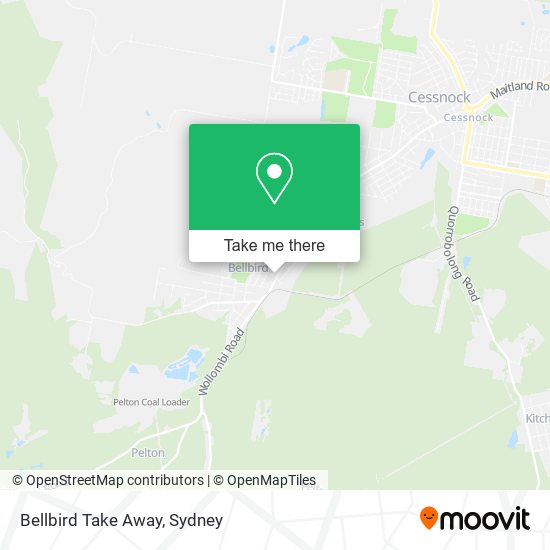 Bellbird Take Away map