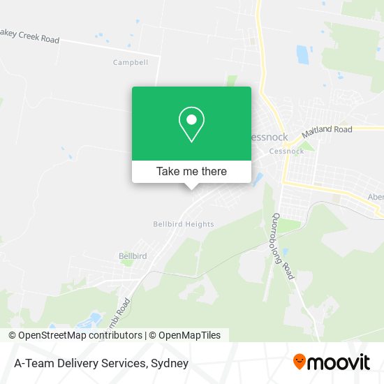 A-Team Delivery Services map