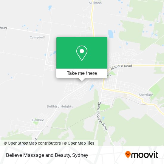 Believe Massage and Beauty map