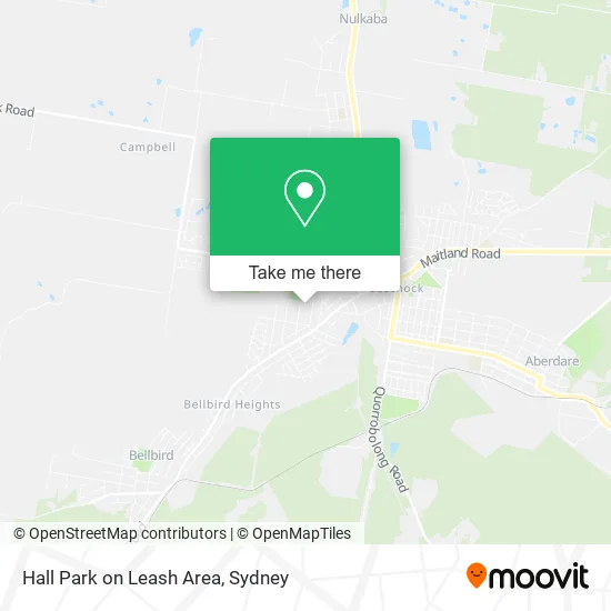 Hall Park on Leash Area map
