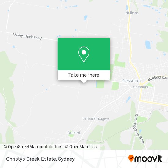Mapa Christys Creek Estate