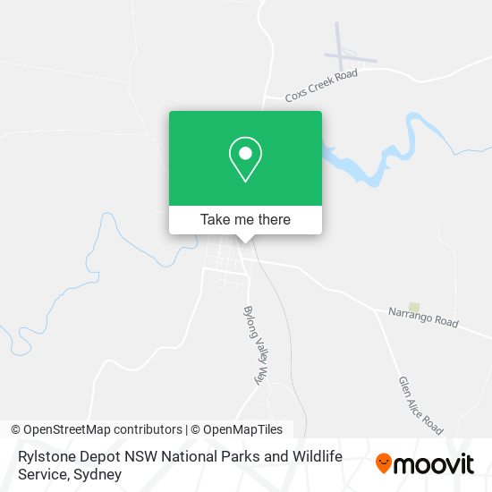 Rylstone Depot NSW National Parks and Wildlife Service map