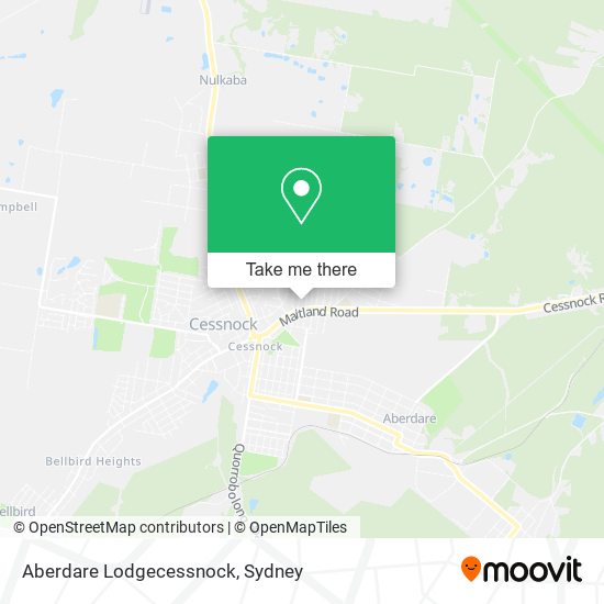 Aberdare Lodgecessnock map