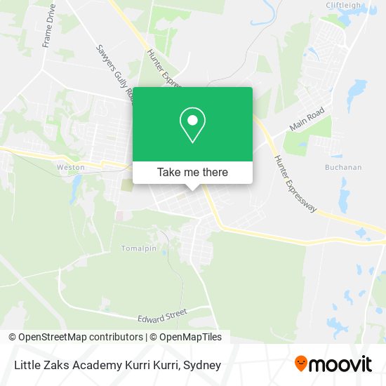 Mapa Little Zaks Academy Kurri Kurri