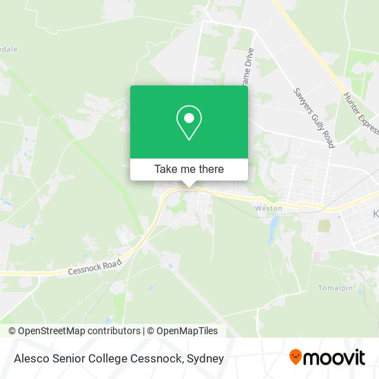Alesco Senior College Cessnock map