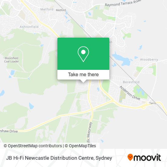 JB Hi-Fi Newcastle Distribution Centre map