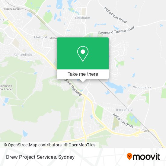 Drew Project Services map