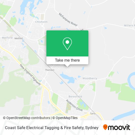 Coast Safe Electrical Tagging & Fire Safety map