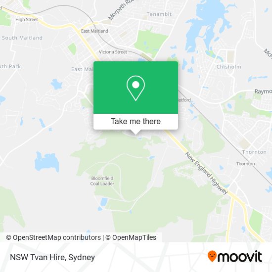 NSW Tvan Hire map