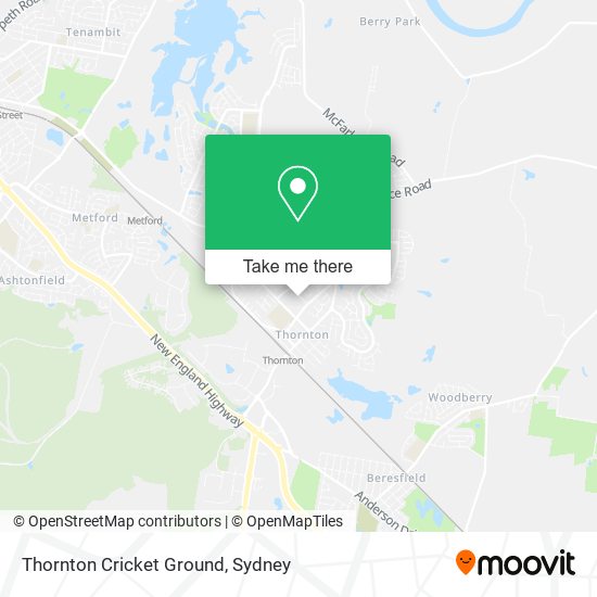 Mapa Thornton Cricket Ground