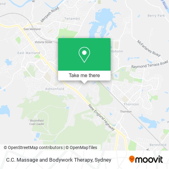 Mapa C.C. Massage and Bodywork Therapy