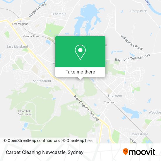 Carpet Cleaning Newcastle map