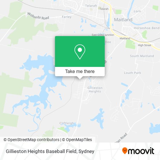 Gillieston Heights Baseball Field map