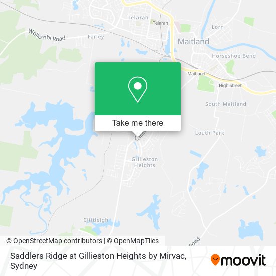 Saddlers Ridge at Gillieston Heights by Mirvac map