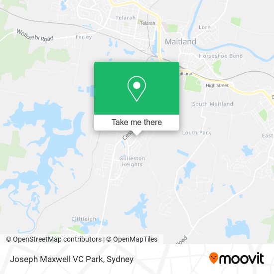 Joseph Maxwell VC Park map