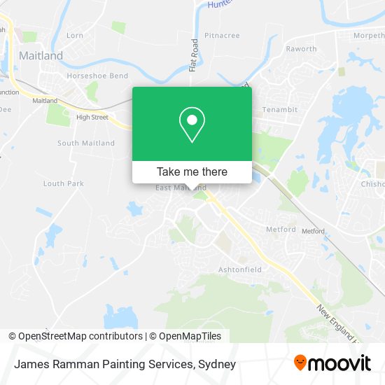 Mapa James Ramman Painting Services