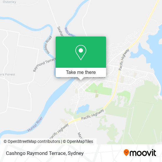 Mapa Cashngo Raymond Terrace