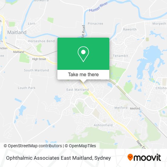 Mapa Ophthalmic Associates East Maitland