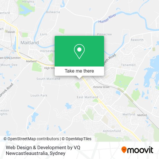 Web Design & Development by VQ Newcastleaustralia map